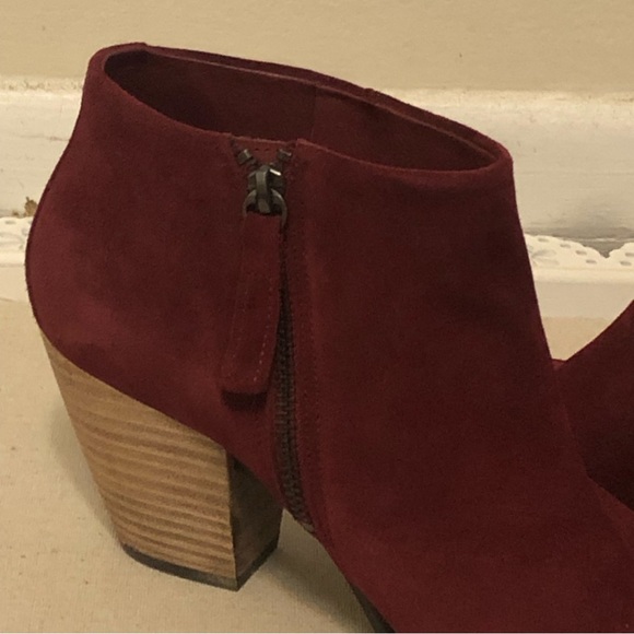 Ecco Burgundy Water Repellent Suede Ankle Boots.Danish Design Woman 41/10-10.5 - Picture 15 of 15